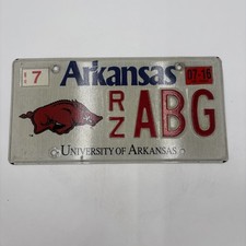 University Of Arkansas Razorbacks Booster License Plate
