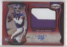 2021 Certified Freshman Fabric Signatures Mirror Red /199 Kellen Mond Auto 1u6