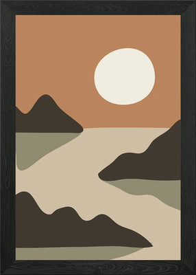 Mountain Sunlight shadow Framed Wall Art Poster Canvas Print Picture