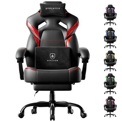 Big and Tall Gaming Chair for Adults, Ergonomic Office Chair with Footrest, H...