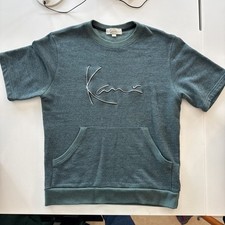 Karl Kani Signature Crewneck Shortsleeve Sweatshirt - Green / Handwarmer Pocket