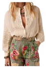 MAISON HOTEL Virginia Blouse Ivory Embroidered Linen Cotton Made in India