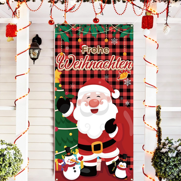 Frohe Weihnachten Banner, Weihnachtsbanner Outdoor Indoor, Merry Christmas Banne-image