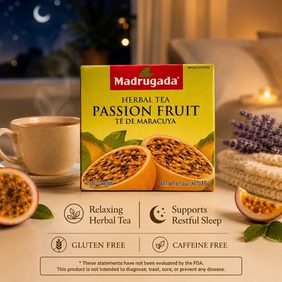 Passion Fruit Tea - 0.5 oz (10 tea bags) Helps Relax and Sleep Free Shipping
