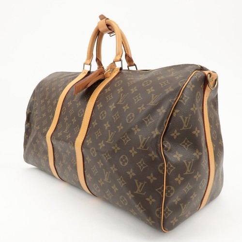 Auth Louis Vuitton Monogram Keep All Bandouliere 55 Boston Bag M41414 Used F/S - Picture 3 of 23