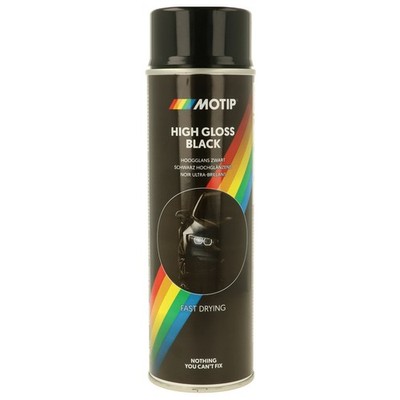 6 x Sprühlack Spray Rallye Glänzend schwarz 500ml MOTIP 04005 Schnelltrocknend