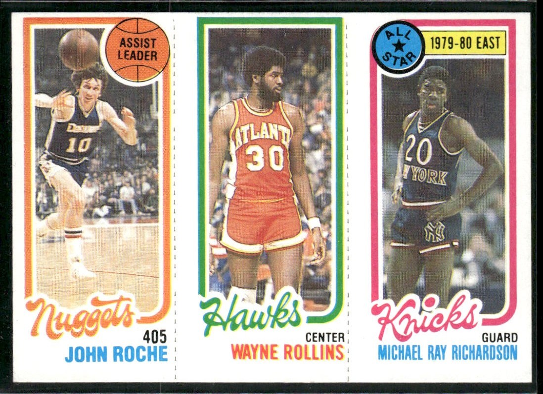 1980-81 Topps John Roche, Wayne Rollins, Michael Ray Richardson #74-28-15