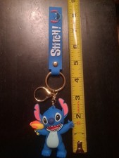 Lilo Stitch 3D PVC Keychain Keyring Backpack Clip Disney NEW 8" Long