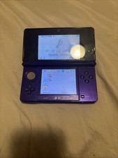 Nintendo 3DS Purple Handheld Game System With Charger Tested Working Fast Ship