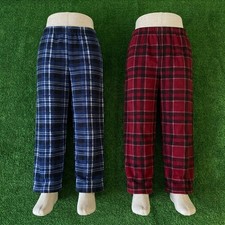 Cuddl Duds Kids Size M 8 Plaid Pajama Pants Lot of 2 Fleece Loungewear Blue Red