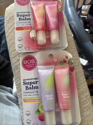 2 Pacs Eos 24H Moisture Super Balm-rasberry Kiwi Splash-￼ Strawberry/honey Apple