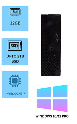 Dell  SFF Computer PC i7, up to 32GB RAM, 2TB SSD Windows 11/10 Pro WiFi