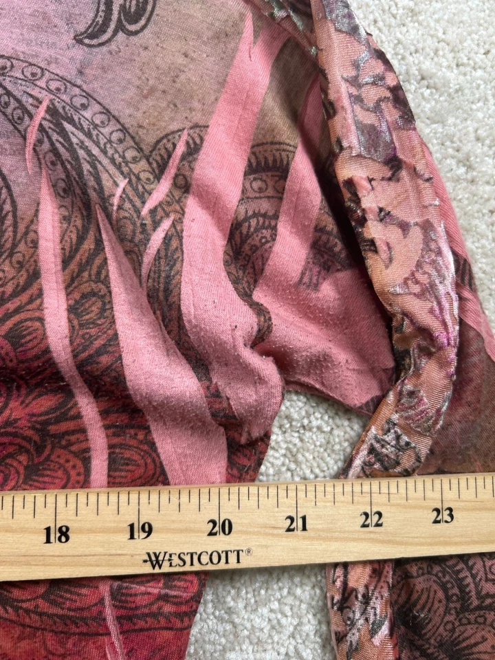 Top de terciopelo azul para mujer talla L floral estrás Burnout Fairy caprichoso Bloomcore Foto 2 de 4