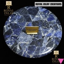 Luxuriös Sodalith Inlay Tischplatte Einzigartig Blau Edelstein Kaffee 61cm