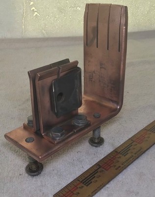 Huge Brass Copper Knife Switch Contact Vintage Science Lab Old Apparatus
