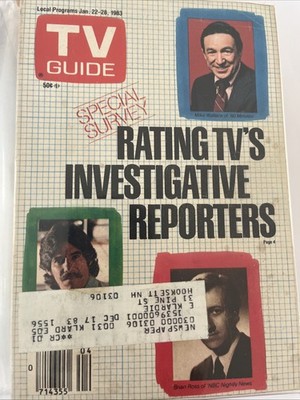 Tv Guide January 22-28 1983 Geraldo Rivera Mike Wallace Brian Ross