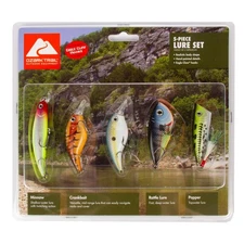 Ozark Trail Freshwater Hard Plastic Fishing Lure Kit 5pcs - Free Shipping