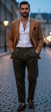 Vintage Polo Ralph Lauren Andrew Pant Brown Corduroy Men  s 38x32 USA Made
