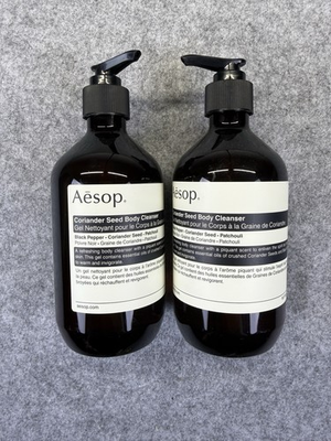 #ad #ad 2 X AESOP Coriander Seed Body Cleanser 16.9 fl oz 500 ml Hand Pump BRAND NEW Two $28.99