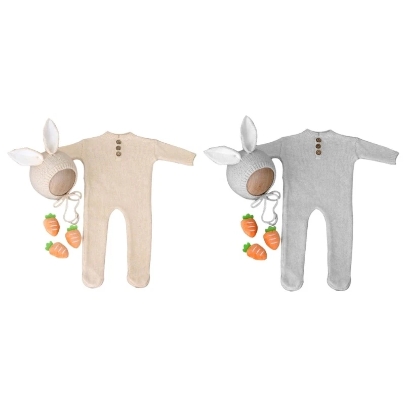 Baby Costume Hat & Jumpsuits Carrot Toy Newborn Photo Clothing Set Shower Gift