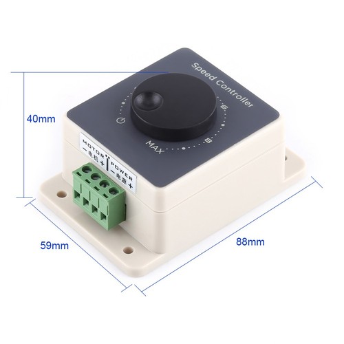 DC10-60V 20A Pulse Width Modulator PWM Motor Speed Controller Waterproof Shell♫ - Picture 3 of 7