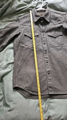 Iron Heart 13 oz Military Serge Snap Shirt size large image 8