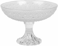 Clayre & Eef 6GL5014 Schale Auf Fuß Ø 20 Cm X 14 Cm Transparent Glas