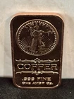 Copper Bar 1oz .999 Walking Liberty