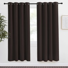 NICETOWN Toffee Brown Blackout Curtain 78" L, 55" W, 1 Panel, Thermal Insulated