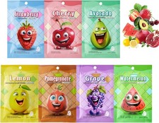 7 PCS Kids Face Masks for Girls Skincare, Fruit Face Masks Beauty Gift Set Women
