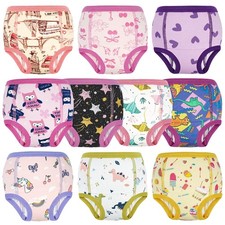 Potty Training Underwear Absorbent Training Pants for Girls 10 Packs Cotton P...