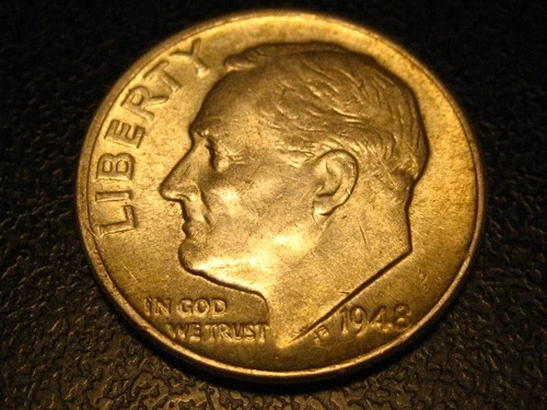 1948-D 90% Silver Roosevelt Head Dime