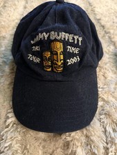 Vintage 2003 Jimmy Buffett Tiki Time Tour Hat Mens Adjustable Navy Corduroy Cap