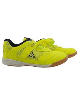 Kappa Kinder Fußballschuhe Gr. 33 Gelb Sportlich Hallenschuhe Klettverschluss
