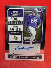 Panini 2023 Contenders Optic Rookie Ticket Auto Andre Carter II #143 Vikings