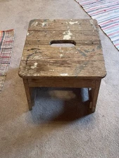 Rare Bell System Oak Stool Additional Markings Look Needs Refinished Bond Lumber