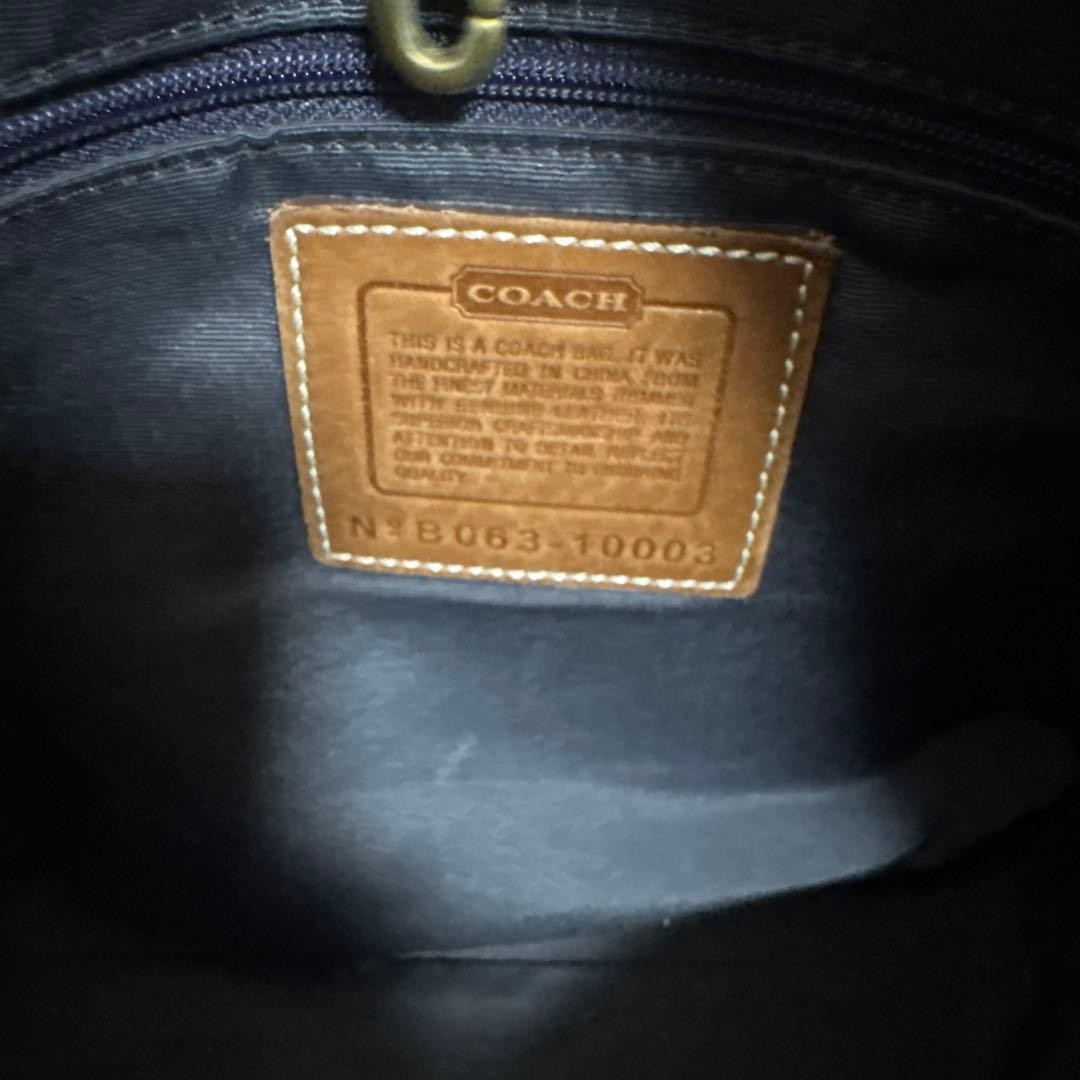 Coach Patchwork Handbag Leather Shoulder Bag Purs… - image 8