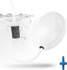 AQUANEAT Aquarium Air Pump, 20 Gallon Fish Tank Bubbler, White 