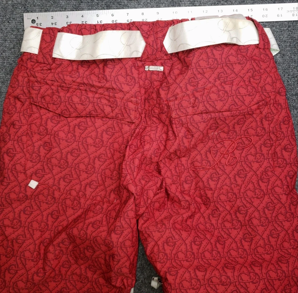 Ride Snowboard Pants Womens Medium Red Cell 5 Teflon Ski Snow - Image 4 of 4