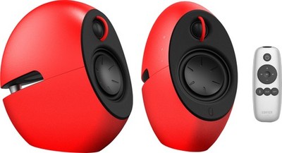 Edifier Luna E25 HD Design-Lautsprecherset Rot Red 74W Bluetooth DSP TV Remote