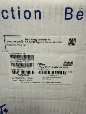ZIEHL-ABEGG FN035-4EK.0F.V7P2 Axial Fan 230V 230W 340W New