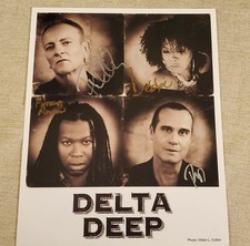 Delta Deep Signed 8x10 Photo Phil Collen  Robert DeLeo Debbie Blackwell Robinson