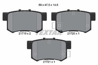 Textar Bremsbelagsatz, Scheibenbremse 2171901 FüR Honda MG Rover Suzuki