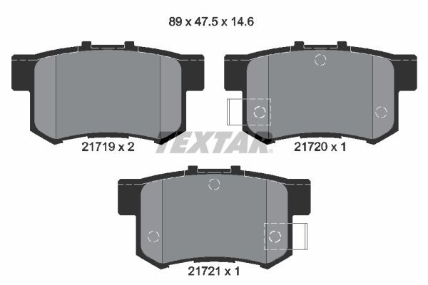 Textar Bremsbelagsatz, Scheibenbremse 2171901 FüR Honda MG Rover Suzuki-image