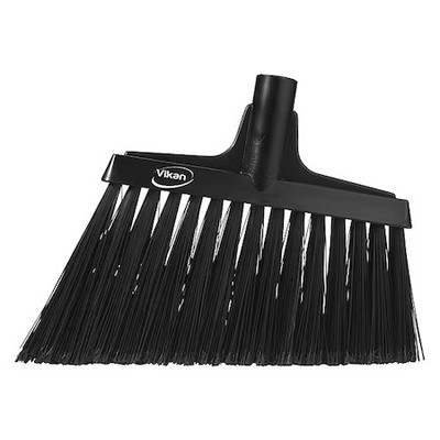 Vikan 29169 9 In Sweep Face Angle Broom, Soft, Synthetic, Black