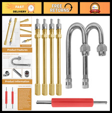 6pcs Tire Valve Stem Extenders 180 Elbows 4 Straight Extensions For Dually 6pcs Tire Valve Stem Extenders 180 Elbows 4 Straight Extensions For Dually