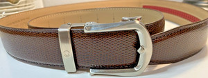 Nexbelt Mens Golf Ratchet Belt - Brown Leather Cut To Size 25”-37”