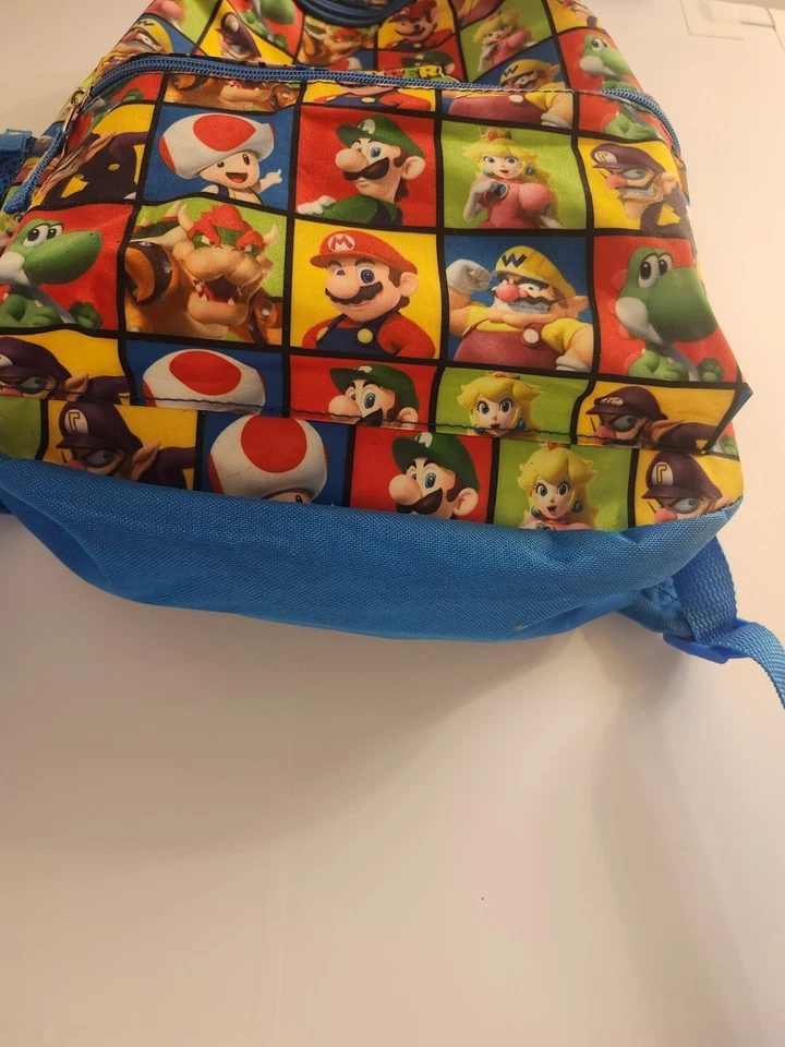 Большой школьный рюкзак Nintendo Super Mario Bros 16 дюймов Luigi Yoshi дорожная сумка - Изображение 4 из 4