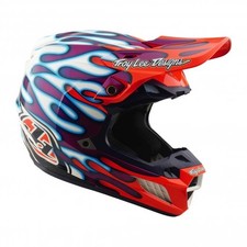 Casco Troy Lee Designs MX - SE5 composito MIPS Integra OVERSPRAY (Viola/Bianco)