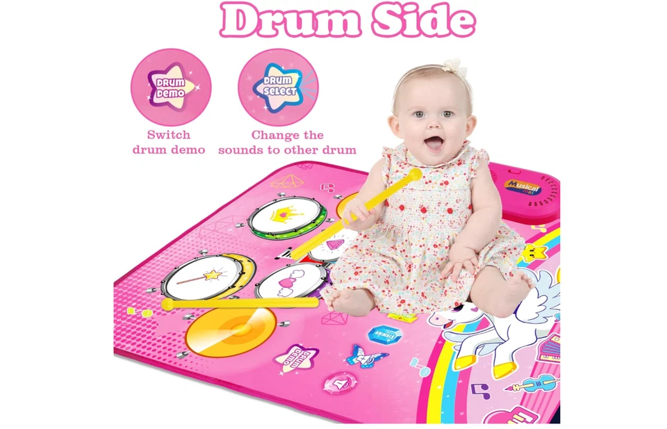 Paquete de juguetes para niños pequeños, alfombra de juego educativo/musical de 1-2 años y regalos bebé niña Foto 4 de 4